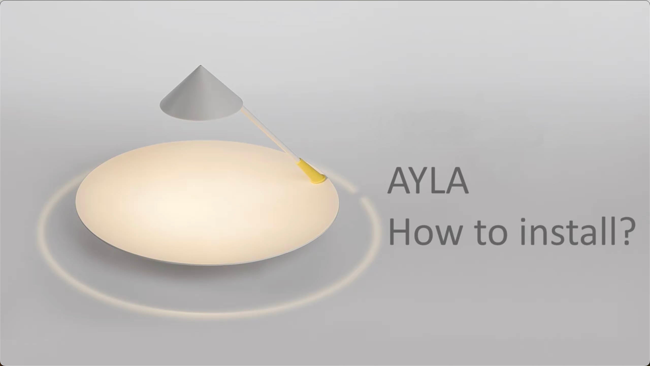 Die Installationsanleitung für die kabellose Tischlampe Ayla.