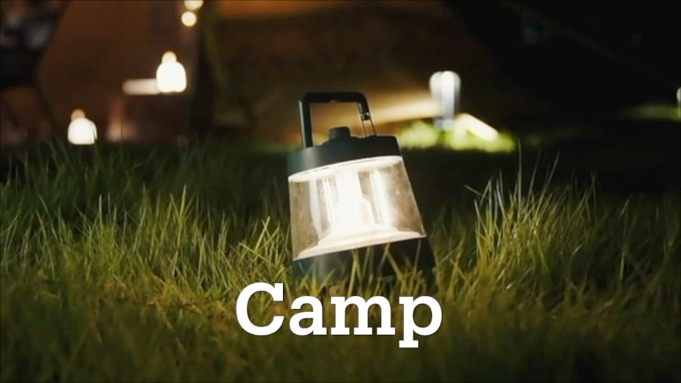 Outdoor Tischlampe Camps Features: 9-Stufen-Dimm, Mückenschutzfunktion, Powerbank-Funktion und IP65 wetterfest.